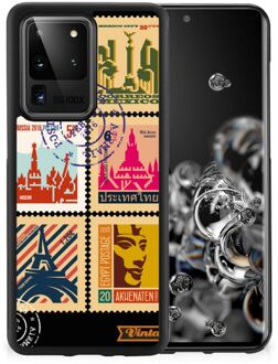 B2Ctelecom Trendy Telefoonhoesjes Samsung Galaxy S20 Ultra GSM Hoesje met Zwarte rand Postzegels