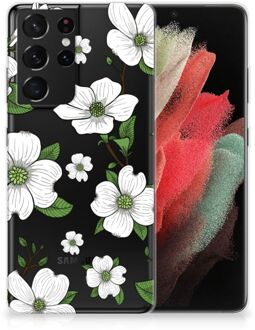 B2Ctelecom Trendy Telefoonhoesjes Samsung Galaxy S21 Ultra Smartphone hoesje Dogwood Flowers