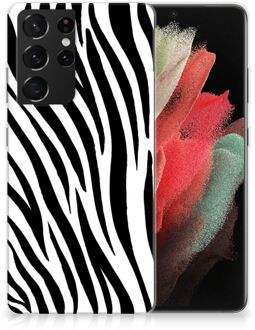 B2Ctelecom Trendy Telefoonhoesjes Samsung Galaxy S21 Ultra Smartphone hoesje Zebra