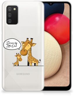 B2Ctelecom Trendy Telefoonhoesjes Samsung M02s | Samsung Galaxy A02s Smartphone Hoesje Doorzichtig Giraffe