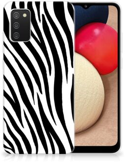 B2Ctelecom Trendy Telefoonhoesjes Samsung M02s | Samsung Galaxy A02s Smartphone hoesje Zebra