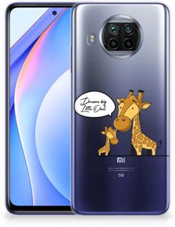 B2Ctelecom Trendy Telefoonhoesjes Xiaomi Mi 10T Lite Smartphone Hoesje Doorzichtig Giraffe