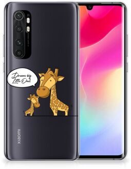 B2Ctelecom Trendy Telefoonhoesjes Xiaomi Mi Note 10 Lite Smartphone Hoesje Doorzichtig Giraffe