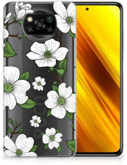 B2Ctelecom Trendy Telefoonhoesjes Xiaomi Poco X3 Smartphone hoesje Dogwood Flowers