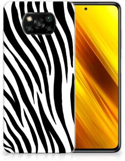 B2Ctelecom Trendy Telefoonhoesjes Xiaomi Poco X3 Smartphone hoesje Zebra