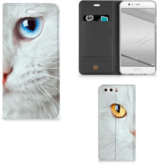 B2Ctelecom Uniek Design Hoesje Witte Kat Huawei P10 Plus