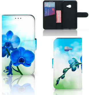 B2Ctelecom Uniek Hoesje Blauw Orchidee voor de Samsung Galaxy Xcover 4