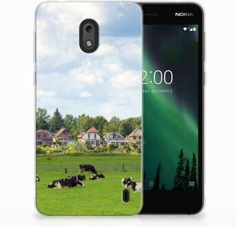 B2Ctelecom Uniek TPU Hoesje Koeien Geschikt voor Nokia 2