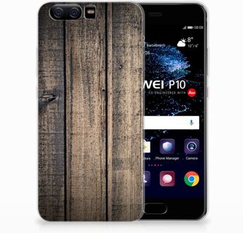 B2Ctelecom Uniek TPU Hoesje Steigerhout Huawei P10