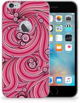 B2Ctelecom Uniek TPU Hoesje Swirl Pink Geschikt voor Apple iPhone 6 Plus | 6s Plus