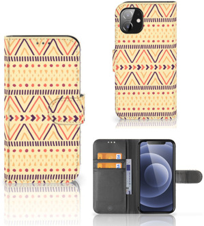 B2Ctelecom Wallet Book Case Apple iPhone 12 Mini GSM Hoesje Aztec Yellow