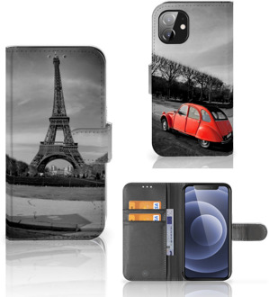 B2Ctelecom Wallet Book Case Apple iPhone 12 Mini Hoesje Eiffeltoren