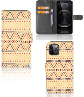 B2Ctelecom Wallet Book Case Apple iPhone 12 Pro Max GSM Hoesje Aztec Yellow