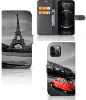 B2Ctelecom Wallet Book Case Apple iPhone 12 Pro Max Hoesje Eiffeltoren