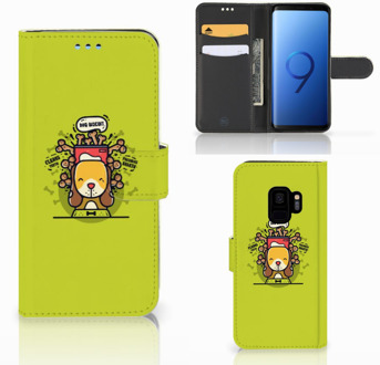 B2Ctelecom Wallet Book Case Hoesje Samsung Galaxy S9 Design Doggy Biscuit