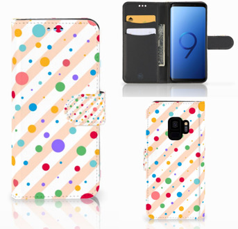 B2Ctelecom Wallet Book Case Hoesje Samsung Galaxy S9 Design Dots