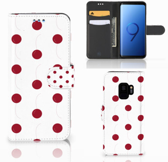 B2Ctelecom Wallet Book Case Hoesje Samsung S9 Design Cherries