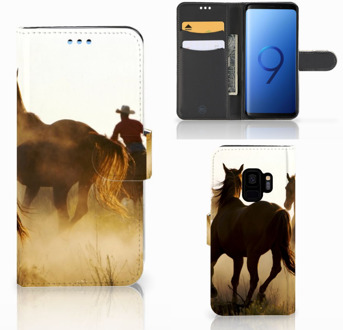 B2Ctelecom Wallet Book Case Hoesje Samsung S9 Design Cowboy