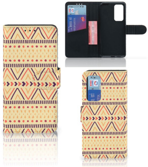 B2Ctelecom Wallet Book Case Huawei P40 GSM Hoesje Aztec Yellow