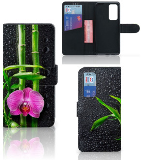 B2Ctelecom Wallet Book Case Huawei P40 Hoesje Orchidee