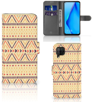 B2Ctelecom Wallet Book Case Huawei P40 Lite GSM Hoesje Aztec Yellow