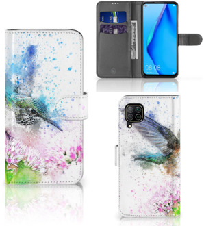 B2Ctelecom Wallet Book Case Huawei P40 Lite Hoesje Vogel