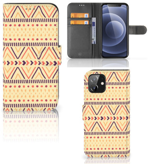 B2Ctelecom Wallet Book Case iPhone 12 | 12 Pro (6.1") GSM Hoesje Aztec Yellow