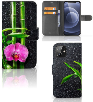 B2Ctelecom Wallet Book Case iPhone 12 | 12 Pro (6.1") Hoesje Orchidee