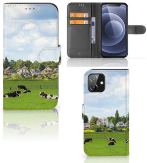 B2Ctelecom Wallet Book Case iPhone 12 | 12 Pro (6.1") Smartphone Hoesje Hollandse Koeien