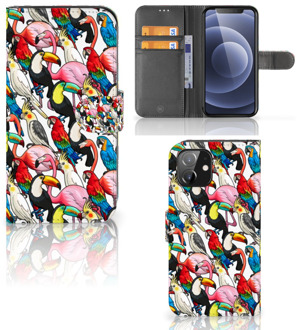 B2Ctelecom Wallet Book Case iPhone 12 | 12 Pro (6.1") Telefoon Hoesje Birds