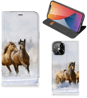 B2Ctelecom Wallet Book Case iPhone 12 Pro Max Smart Cover Hoesje Paarden