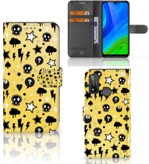 B2Ctelecom Wallet Book Case met Pasjeshouder Huawei P Smart 2020 Hoesje Punk Yellow