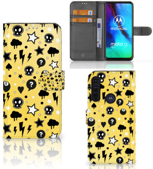 B2Ctelecom Wallet Book Case met Pasjeshouder Motorola Moto G Pro Hoesje Punk Yellow