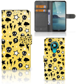 B2Ctelecom Wallet Book Case met Pasjeshouder Nokia 3.4 Hoesje Punk Yellow