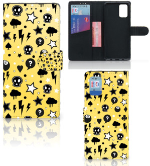 B2Ctelecom Wallet Book Case met Pasjeshouder Samsung Galaxy A02s Flip Cover Samsung M02s Hoesje Punk Yellow