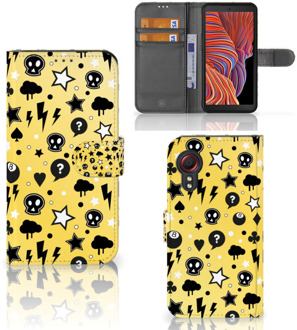 B2Ctelecom Wallet Book Case met Pasjeshouder Samsung Galaxy Xcover 5 Hoesje Punk Yellow