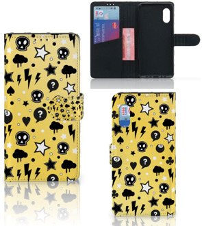 B2Ctelecom Wallet Book Case met Pasjeshouder Samsung Xcover Pro Hoesje Punk Yellow