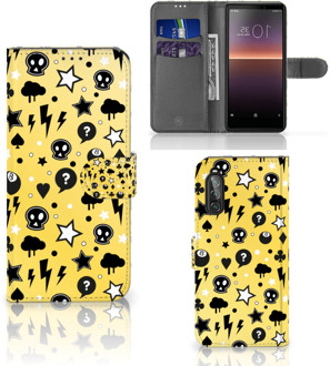 B2Ctelecom Wallet Book Case met Pasjeshouder Sony Xperia 10 II Hoesje Punk Yellow