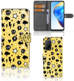 B2Ctelecom Wallet Book Case met Pasjeshouder Xiaomi Mi 10T Pro | Mi 10T Hoesje Punk Yellow