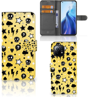 B2Ctelecom Wallet Book Case met Pasjeshouder Xiaomi Mi 11 Hoesje Punk Yellow