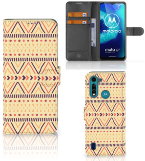 B2Ctelecom Wallet Book Case Motorola G8 Power Lite GSM Hoesje Aztec Yellow