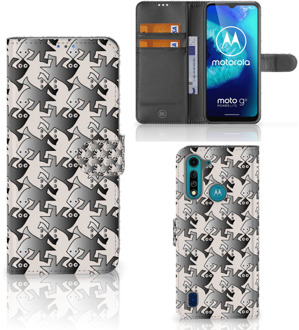 B2Ctelecom Wallet Book Case Motorola G8 Power Lite Smartphone Hoesje Salamander Grey