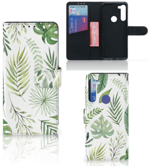 B2Ctelecom Wallet Book Case Motorola G8 Power Smartphone Hoesje Leaves