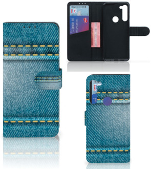 B2Ctelecom Wallet Book Case Motorola G8 Power Telefoon Hoesje Jeans