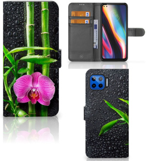 B2Ctelecom Wallet Book Case Motorola Moto G 5G Plus Hoesje Orchidee