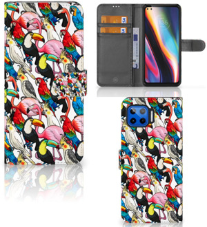 B2Ctelecom Wallet Book Case Motorola Moto G 5G Plus Telefoon Hoesje Birds