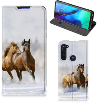 B2Ctelecom Wallet Book Case Motorola Moto G Pro Smart Cover Hoesje Paarden