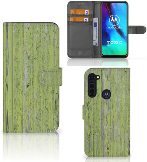 B2Ctelecom Wallet Book Case Motorola Moto G Pro Telefoon Hoesje Green Wood