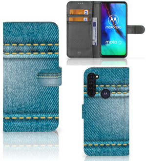 B2Ctelecom Wallet Book Case Motorola Moto G Pro Telefoon Hoesje Jeans