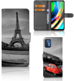 B2Ctelecom Wallet Book Case Motorola Moto G9 Plus Hoesje Eiffeltoren